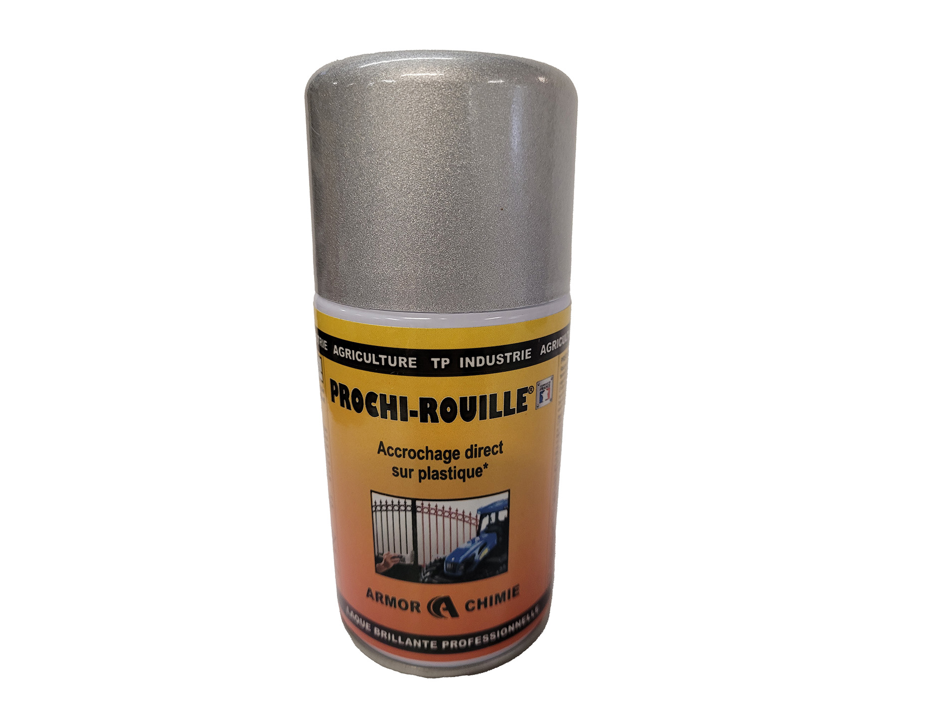 Peinture antirouille aérosol PROCHIROUILLE Gris Alu 9006 250ml